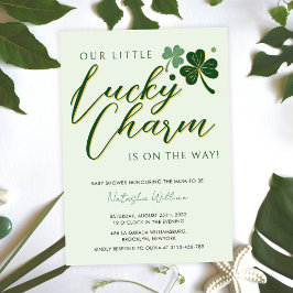 Little Lucky Charm St Patrick's Baby shower Kaart