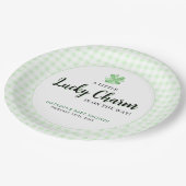 Little Lucky Charm St Patrick's Baby shower Papieren Bordje (Gekanteld)