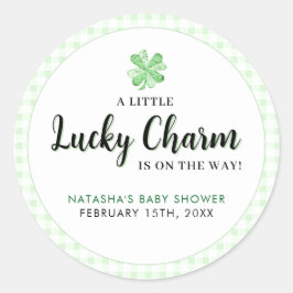 Little Lucky Charm St Patrick's Baby shower Ronde Sticker