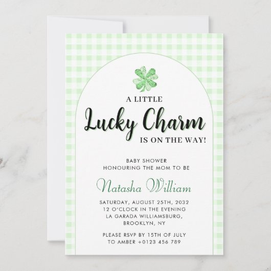 Little Lucky Charm | St Patrick's Day Baby shower Kaart (Voorkant)