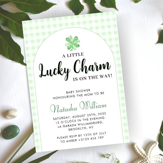 Little Lucky Charm | St Patrick's Day Baby shower Kaart