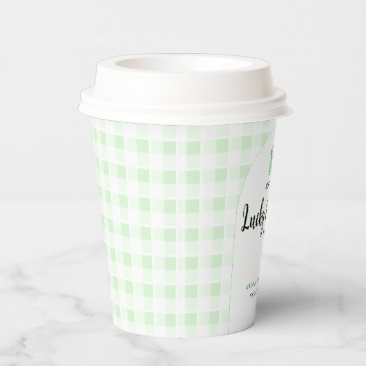 Little Lucky Charm | St Patrick's Day Baby shower Papieren Bekers (Rechts)