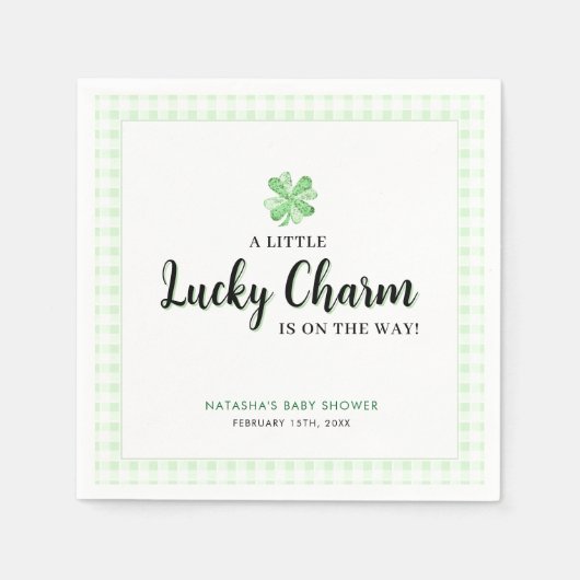 Little Lucky Charm | St Patrick's Day Baby shower Servet (Voorkant)