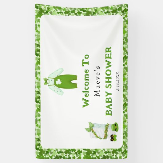 Little Lucky One Shamrock Baby Boy Outfit Spandoek (Verticaal)