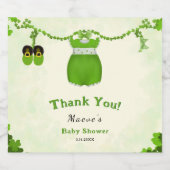 Little Lucky One Shamrock Baby Girl Outfit Bier Etiket (Enkel label)