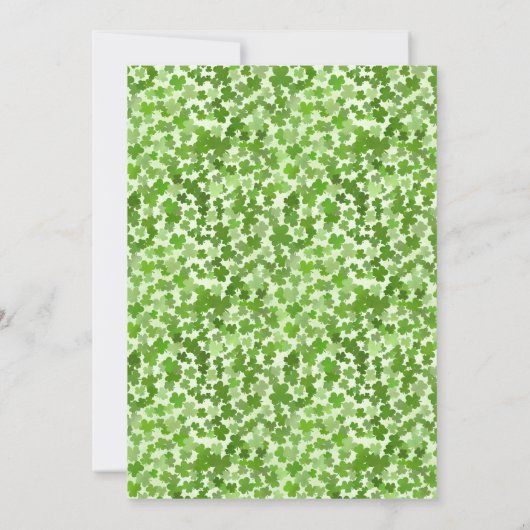 Little Lucky One Shamrock Baby Girl Outfit Kaart (Achterkant)