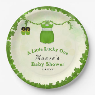 Little Lucky One Shamrock Baby Girl Outfit Papieren Bordje