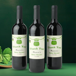 Little Lucky One Shamrock Baby Girl Outfit Wijn Etiket