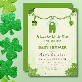 Little Lucky One Shamrock Baby Outfit Baby shower Kaart