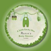 Little Lucky One Shamrock Baby Outfit Baby shower Papieren Bordje