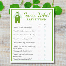 Little Lucky One Shamrock Baby Raad eens wie er Ba