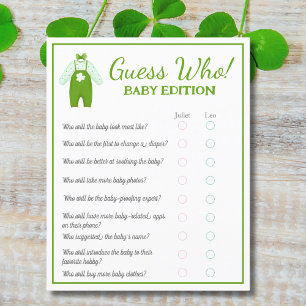 Little Lucky One Shamrock Baby Raad eens wie er Ba Flyer