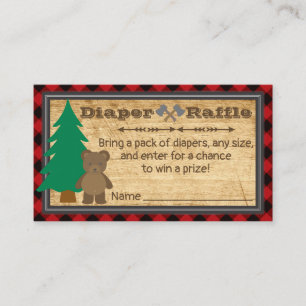 Little Lumberjack Baby shower Luier Raffle Ticket