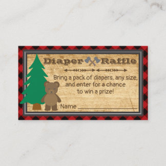 Little Lumberjack Baby shower Luier Raffle Ticket