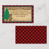 Little Lumberjack Baby shower Luier Raffle Ticket (Voorkant / Achterkant)