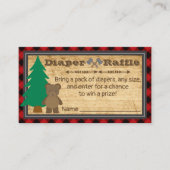 Little Lumberjack Baby shower Luier Raffle Ticket (Voorkant)