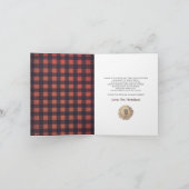 Little Lumberjack Beer Baby shower Dank u Bedankkaart (Binnen)