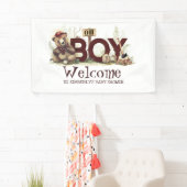 Little Lumberjack Beer Baby shower Welkom Spandoek (Insitu)