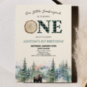 Little Lumberjack Beer Groen 1e Verjaardagsfeestje Kaart