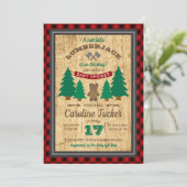 Little Lumberjack Buffalo Play Baby shower Kaart (Staand voorkant)