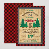 Little Lumberjack Buffalo Play Baby shower Kaart (Voorkant / Achterkant)