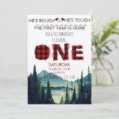 Little Lumberjack Verjaardag Uitnodigen - Buffalo Kaart (Staand voorkant)