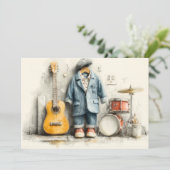 Little Maestro 1e verjaardagsfeestje Kaart (Staand voorkant)