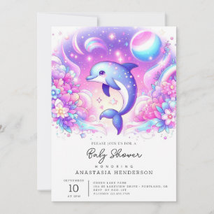 Little Magical Dolphin Baby shower Kaart