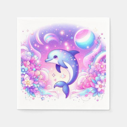 Little Magical Dolphin Baby shower Servet (Voorkant)