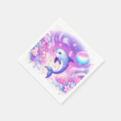 Little Magical Dolphin Baby shower Servet (Hoek)