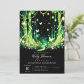 Little Magical Enchanted Forest Baby shower Kaart (Staand voorkant)