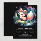 Little Majestic Fox Verjaardag digitaal Kaart (Voorkant / Achterkant)