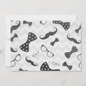 Little Man 1st Birthday Invitation Mustache Party Kaart (Achterkant)