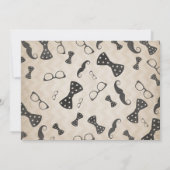 Little Man 1st Birthday Invitation Mustache Party Kaart (Achterkant)