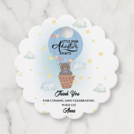 Little man Adventure wacht op beer baby shower Bedankjes Labels
