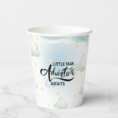 Little man Adventure wacht op beer baby shower Papieren Bekers (Achterkant)