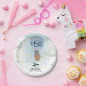 Little man Adventure wacht op beer baby shower Papieren Bordje (Feest)