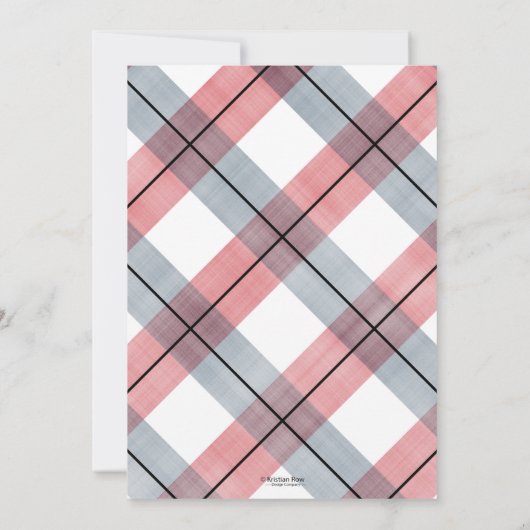 Little man Baby Boy Showuitnodiging Red Navy Kaart (Achterkant)