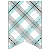 Little man baby mint groen grijs baby boy douche vlaggetjes (Eerste vlag)