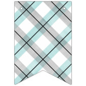 Little man baby mint groen grijs baby boy douche vlaggetjes (Derde vlag)