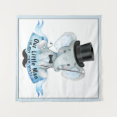 Little Man Baby shower Backrop Banner Wandkleed (Voorkant (horizontaal))