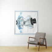 Little Man Baby shower Backrop Banner Wandkleed (In Situ (horizontaal))