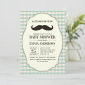 Little Man Baby shower Invitation Boy - Mustache Kaart (Staand voorkant)