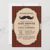 Little Man Baby shower Invitation - Mustache Pset Kaart (Voorkant)