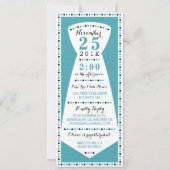 Little Man Baby shower Invitation, Stropdas, Blauw Kaart (Achterkant)