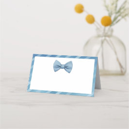 Little Man Baby shower Place Cards – Blue Bow Stro Plaatskaartje