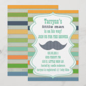 LITTLE MAN Baby shower & uitnodiging van geboorte (Voorkant / Achterkant)