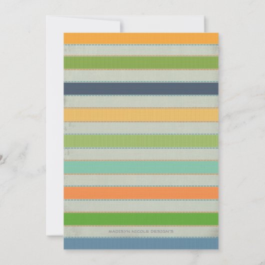 LITTLE MAN Baby shower & uitnodiging van geboorte (Achterkant)