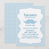 LITTLE MAN Baby shower & uitnodiging van geboorte (Voorkant / Achterkant)