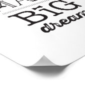 Little Man Big Dreams Classic Boy Baby Nursery Art Poster (Hoek)